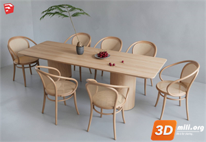 Dining Table Set Skp Files